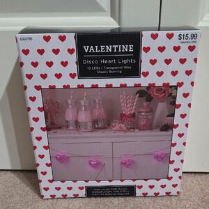 Valentine Disco Heart Lights - Pink